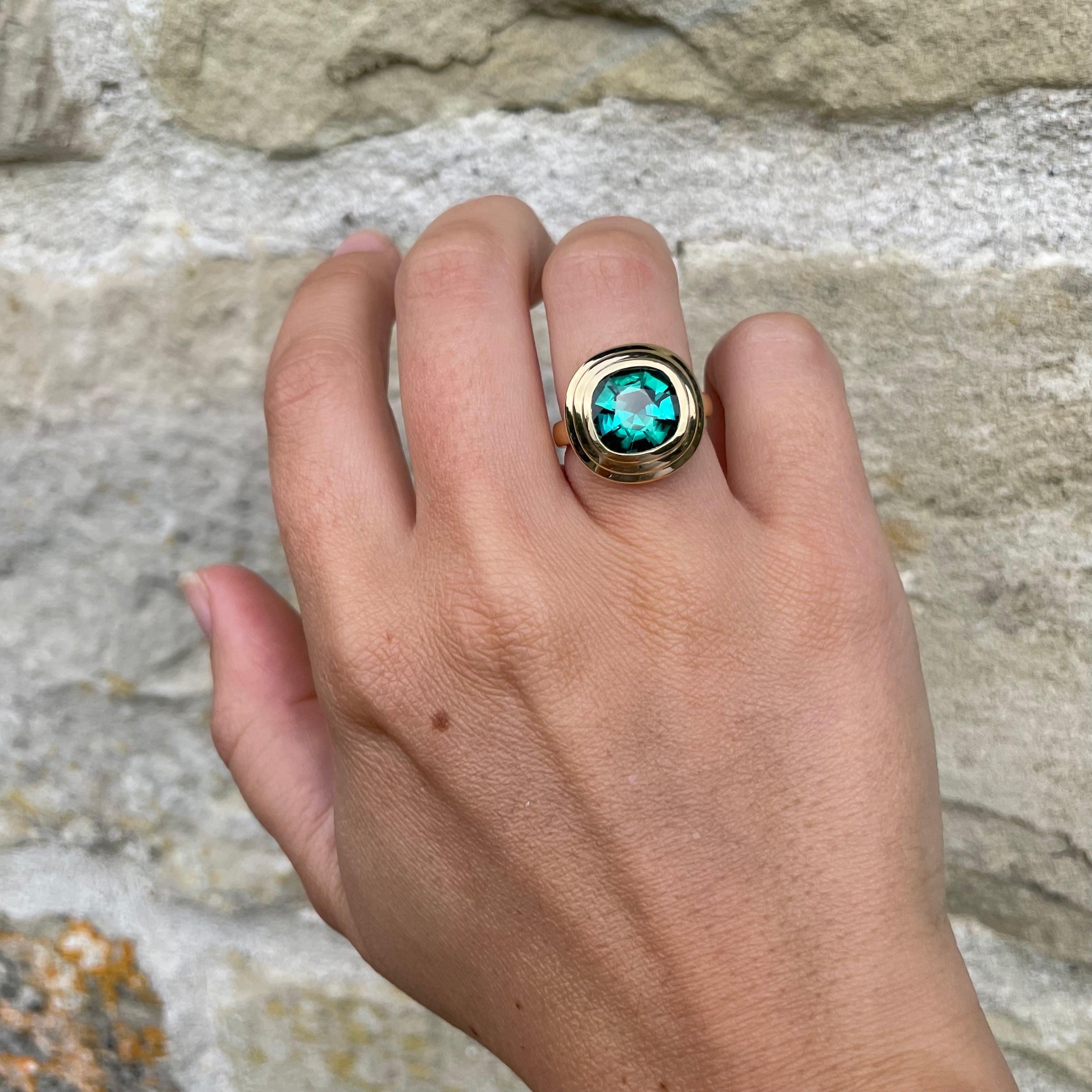 Athena: Forest Green Tourmaline Ring - Minka Jewels