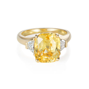 Engagement Ring: 9.02ct Yellow Sapphire & Diamond - Minka Jewels