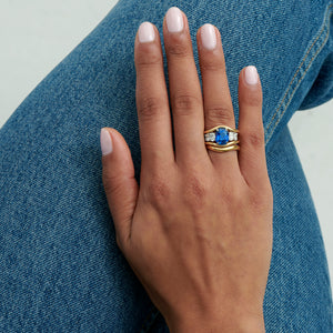 Mermaid: Sapphire & Diamond Ring - Minka Jewels