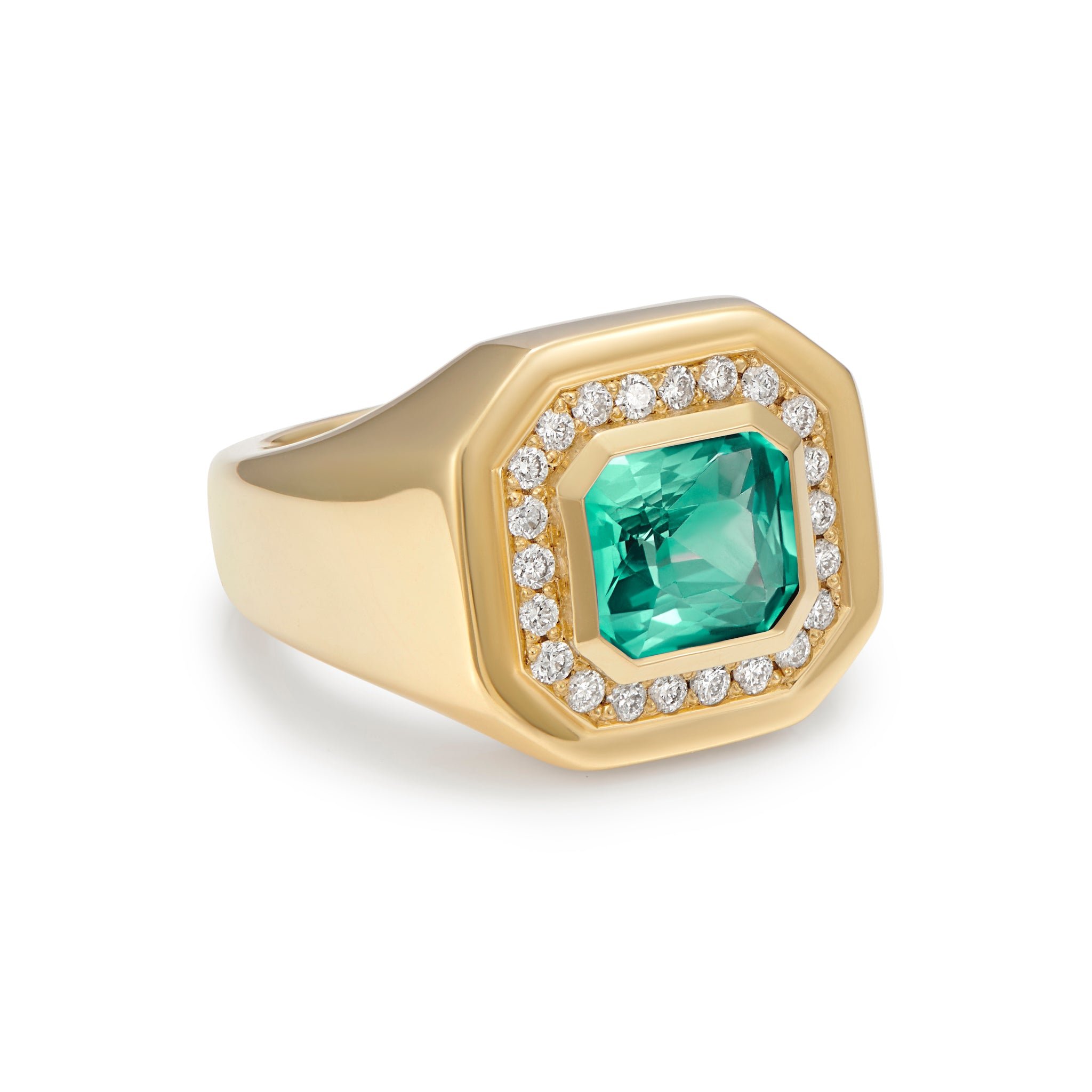 Berlin: Green Tourmaline and Diamond Ring - Minka Jewels