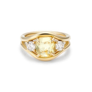 Mermaid: Yellow Sapphire & Diamond Ring - Minka Jewels