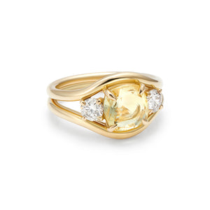 Mermaid: Yellow Sapphire & Diamond Ring - Minka Jewels