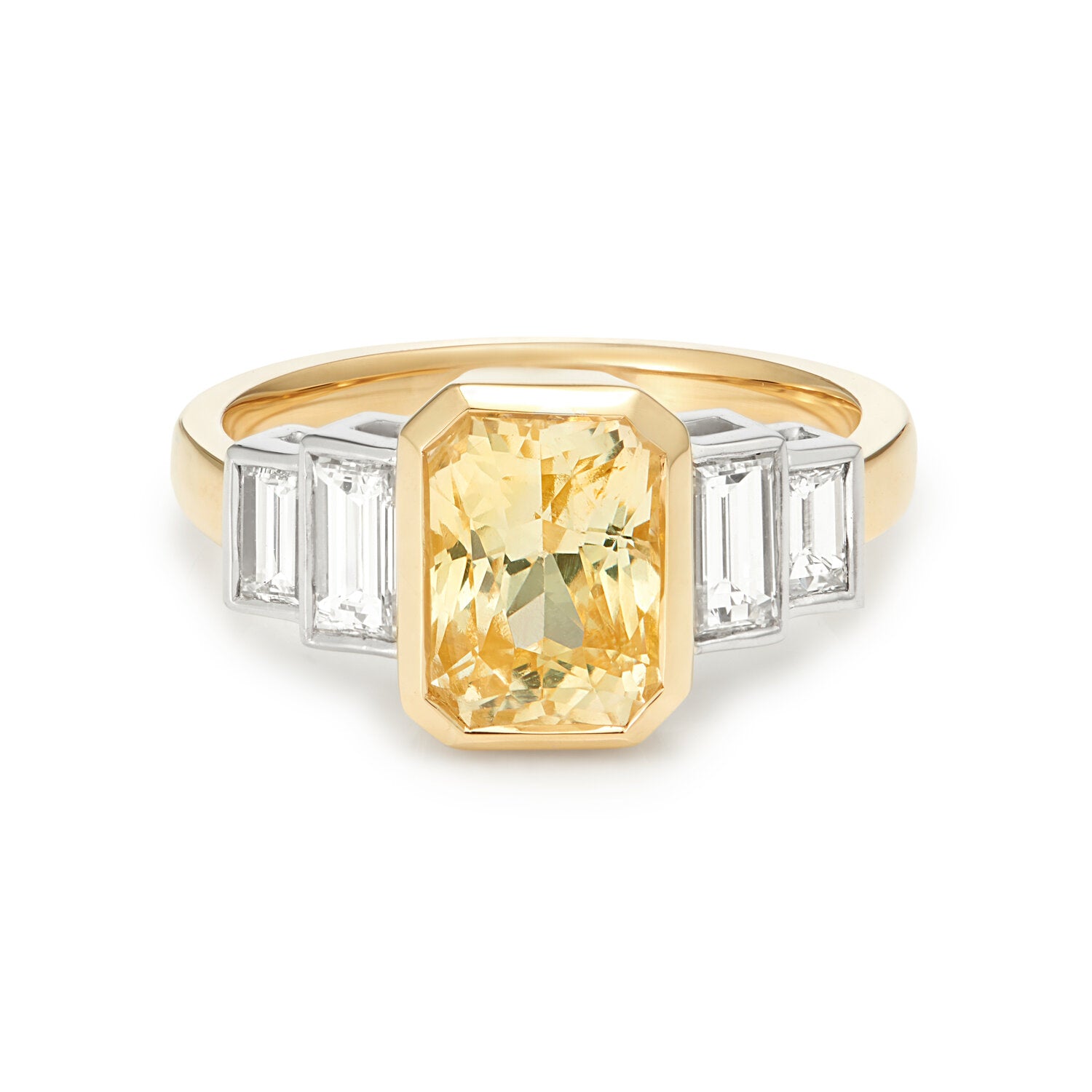 Engagement Ring: Yellow Sapphire Diamond Ring - Minka Jewels