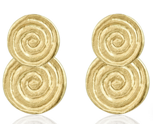 Infinity Spiral: Gold Drop Earrings - Minka Jewels