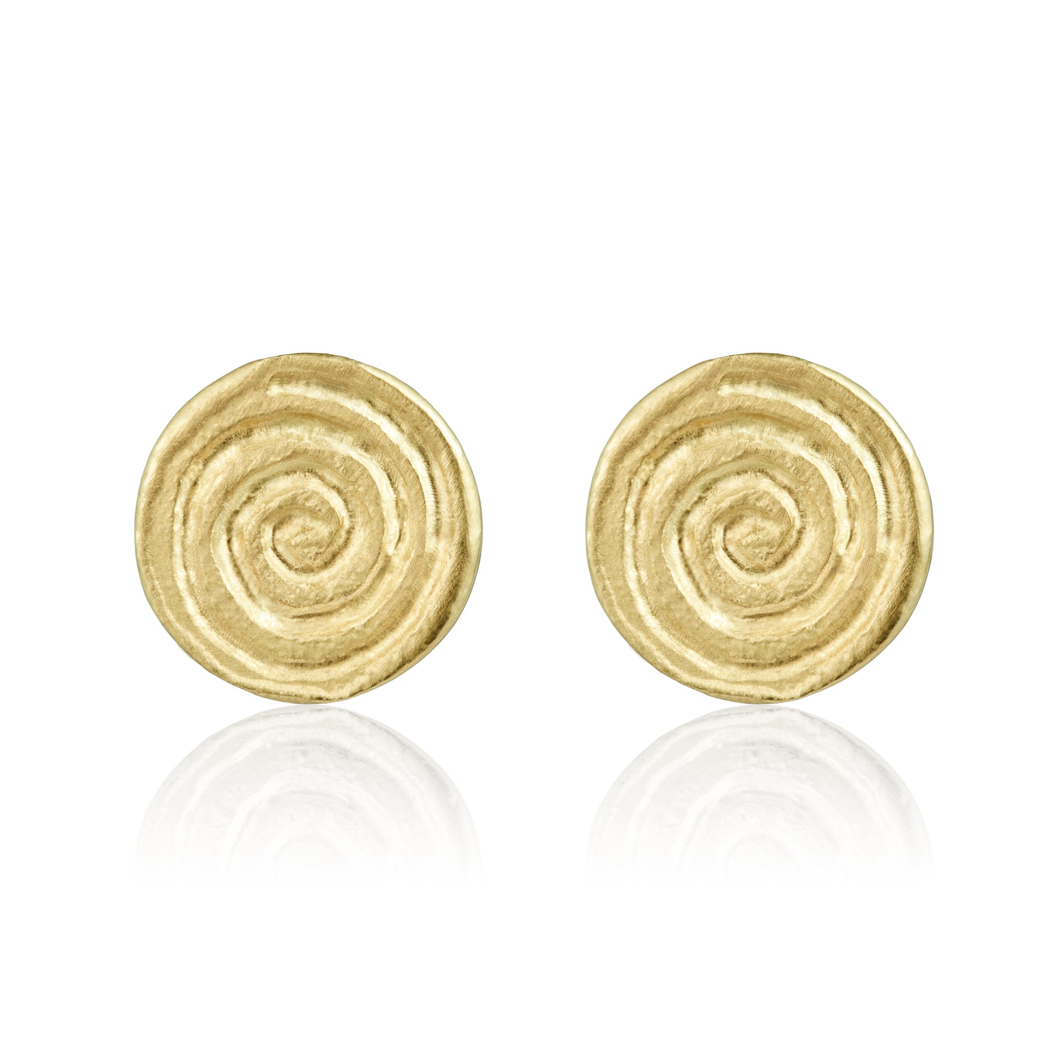 Infinity Spiral: Gold Stud Earrings - Minka Jewels