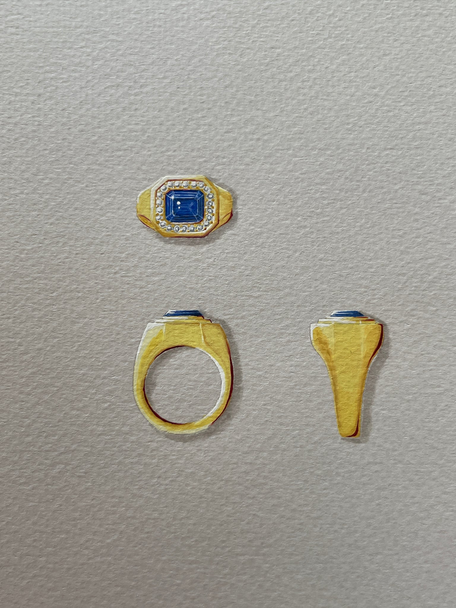 Berlin: Blue Sapphire and Diamond Ring - Minka Jewels