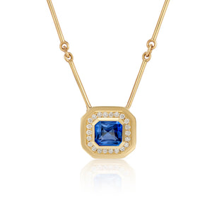 Berlin: Blue Sapphire and Diamond Necklace - Minka Jewels